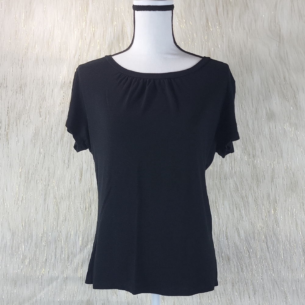 Tailor B. Moss Black Short Sleeve Top
